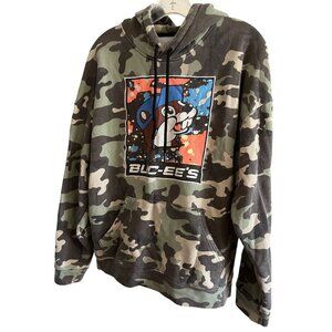 BUC-EES Camouflage Hoodie With Graphic Bear Print  KIDS Large